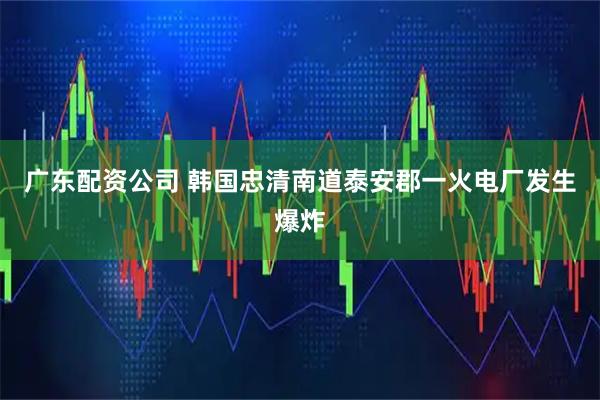 广东配资公司 韩国忠清南道泰安郡一火电厂发生爆炸